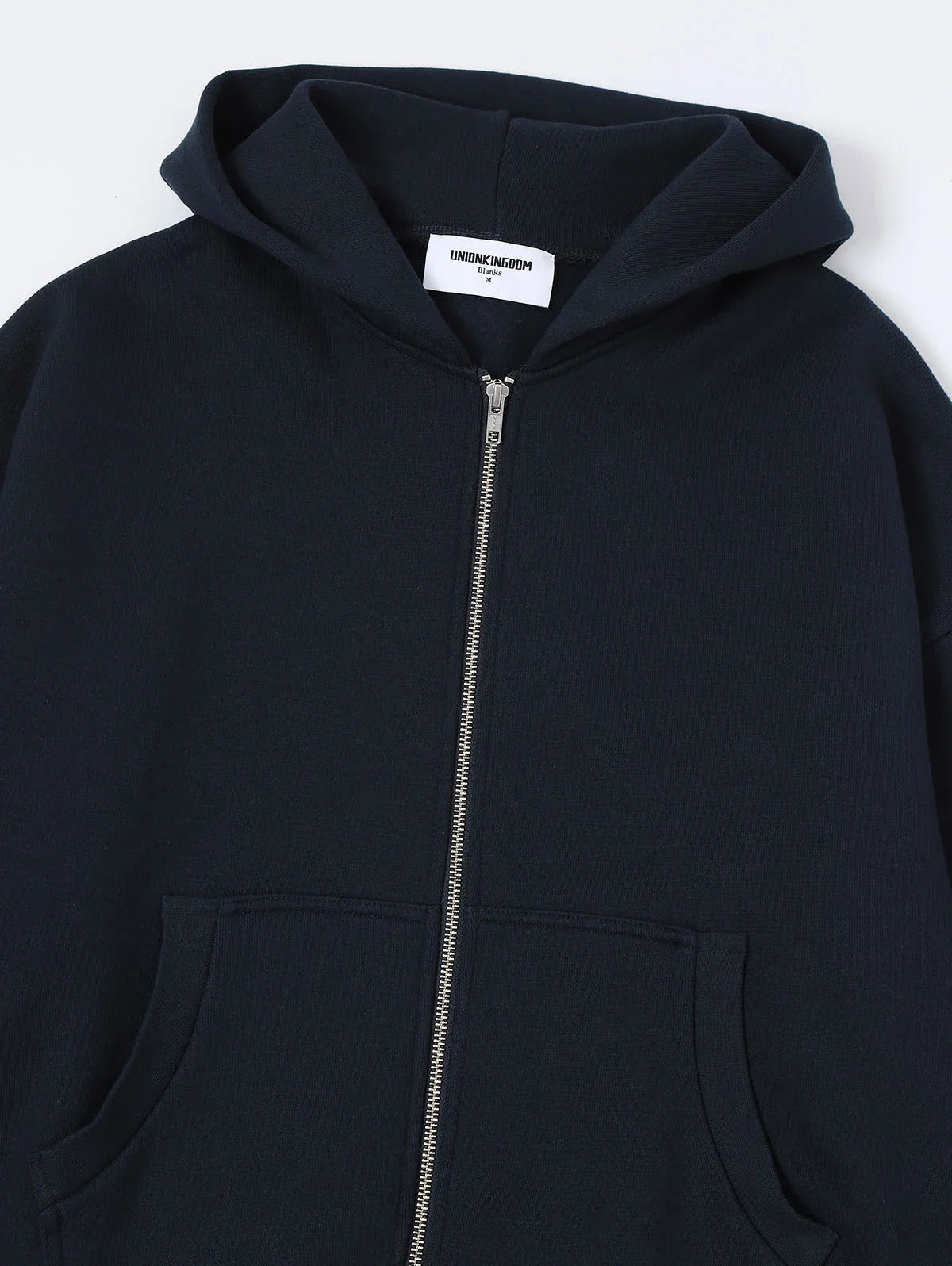 520 GSM BOXY CROPPED FIT 'NAVY BLUE' ZIP-UP HOODIE