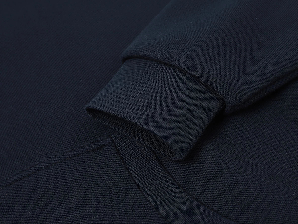 520 GSM BOXY CROPPED FIT 'NAVY BLUE' ZIP-UP HOODIE