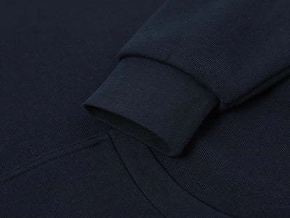 520 GSM BOXY CROPPED FIT 'NAVY BLUE' ZIP-UP HOODIE