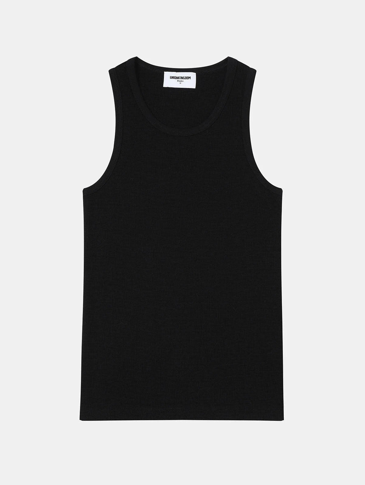 380 GSM WAFFLE WEAVE 'BLACK' TANK