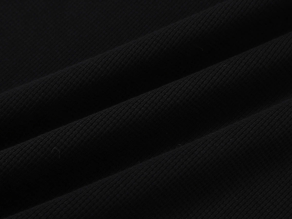380 GSM WAFFLE WEAVE 'BLACK' TANK