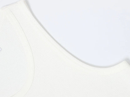 380 GSM WAFFLE WEAVE 'WHITE' TANK