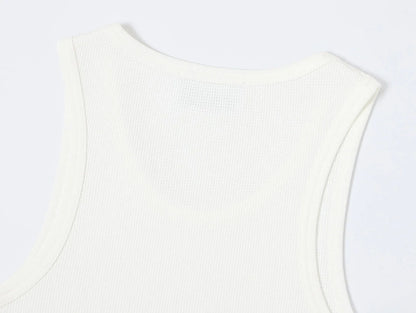 380 GSM WAFFLE WEAVE 'WHITE' TANK