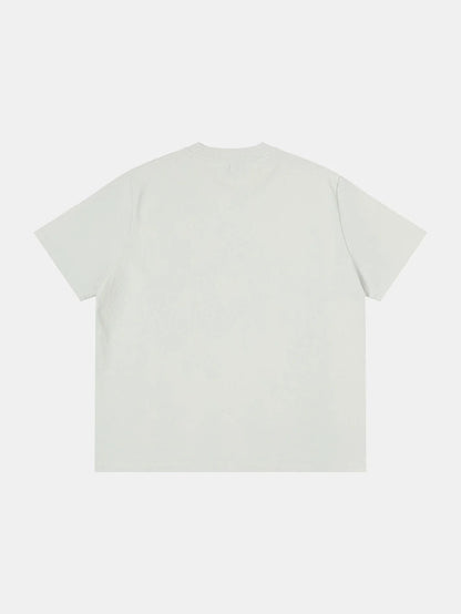 320 GSM BOXY CROPPED 'WASHED OFF WHITE' T-SHIRT