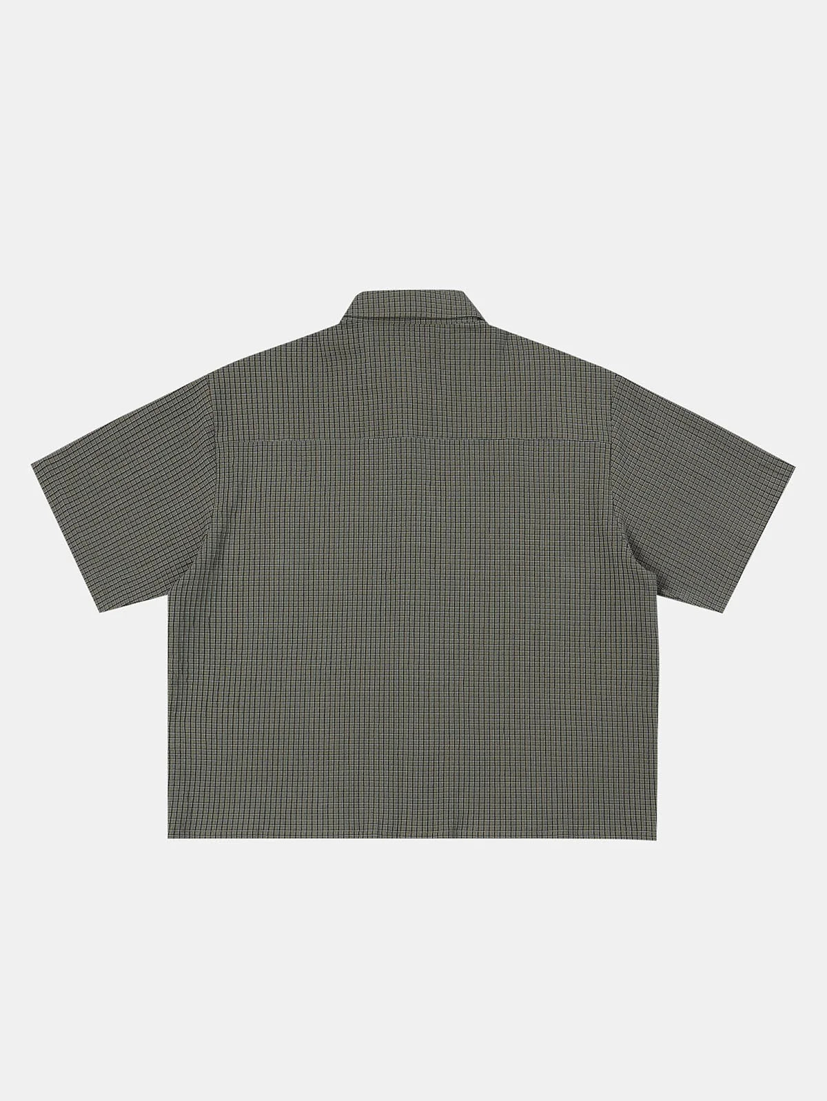 BOXY CROPPED FIT 'GREEN' PLAID SHIRT