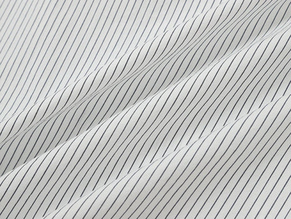 BOXY CROPPED 'WHITE' STRIPED LONG-SLEEVE SHIRT