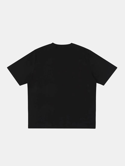 200 GSM REGULAR FIT 'BLACK' T-SHIRT