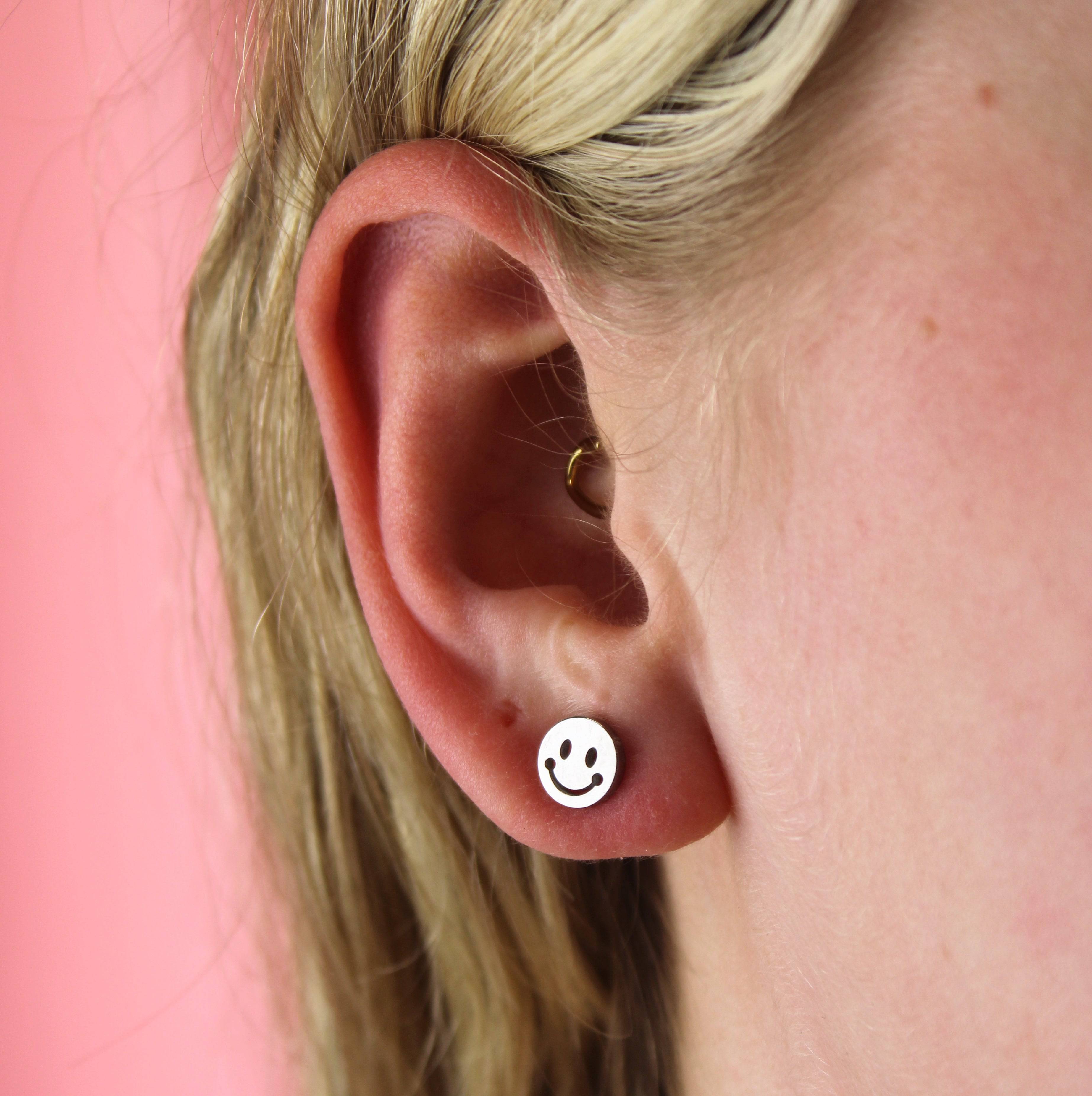 Smiley Face Stud Earrings