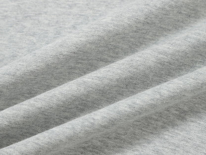 360 GSM 100% COTTON BOXY CROPPED 'FLOWER GRAY' ZIP-UP HOODIE