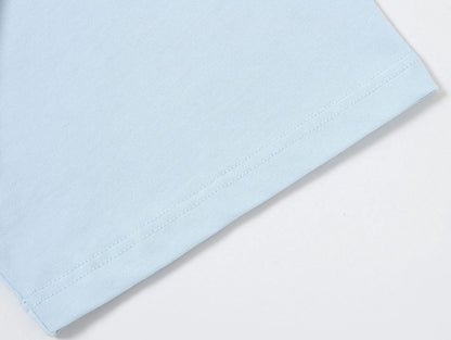 240 GSM BOXY CROPPED FIT 'ICE BLUE' T-SHIRT