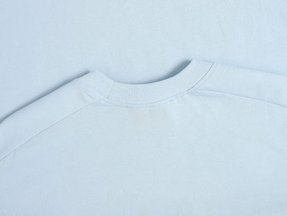 240 GSM BOXY CROPPED FIT 'ICE BLUE' T-SHIRT