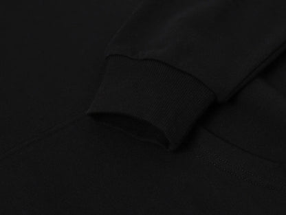 360 GSM 100% COTTON BOXY CROPPED FIT 'BLACK' HOODIE