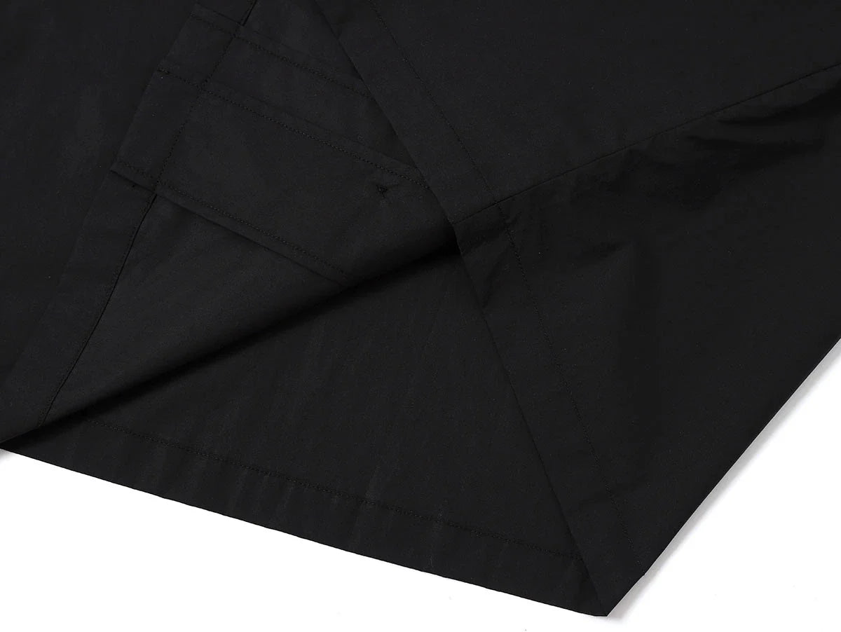BOXY CROPPED FIT 'BLACK' CUBAN SHIRT