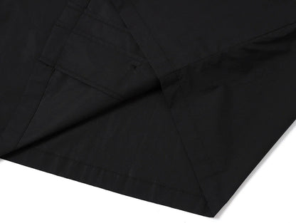 BOXY CROPPED FIT 'BLACK' CUBAN SHIRT