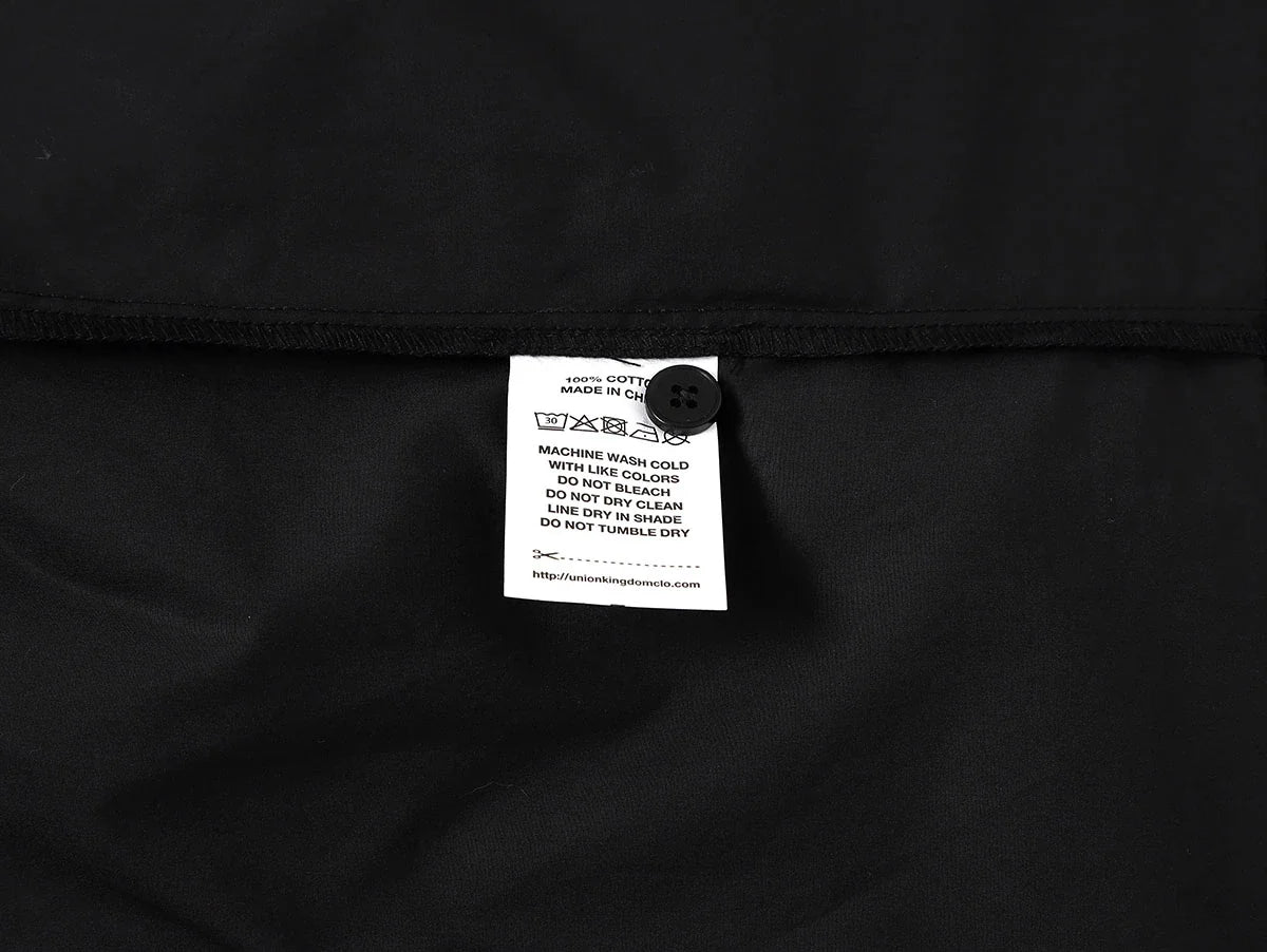 BOXY CROPPED FIT 'BLACK' CUBAN SHIRT