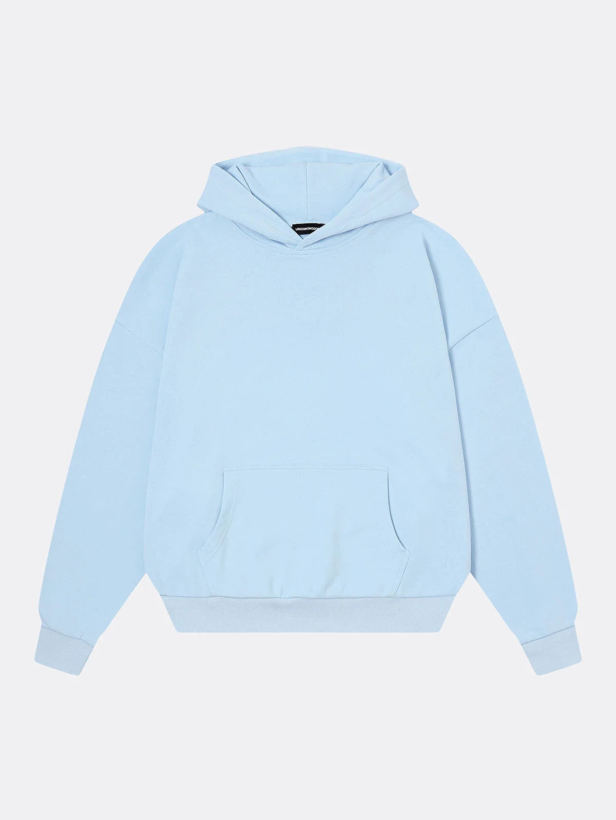 360 GSM 100% COTTON BOXY CROPPED FIT 'PURE BLUE' HOODIE
