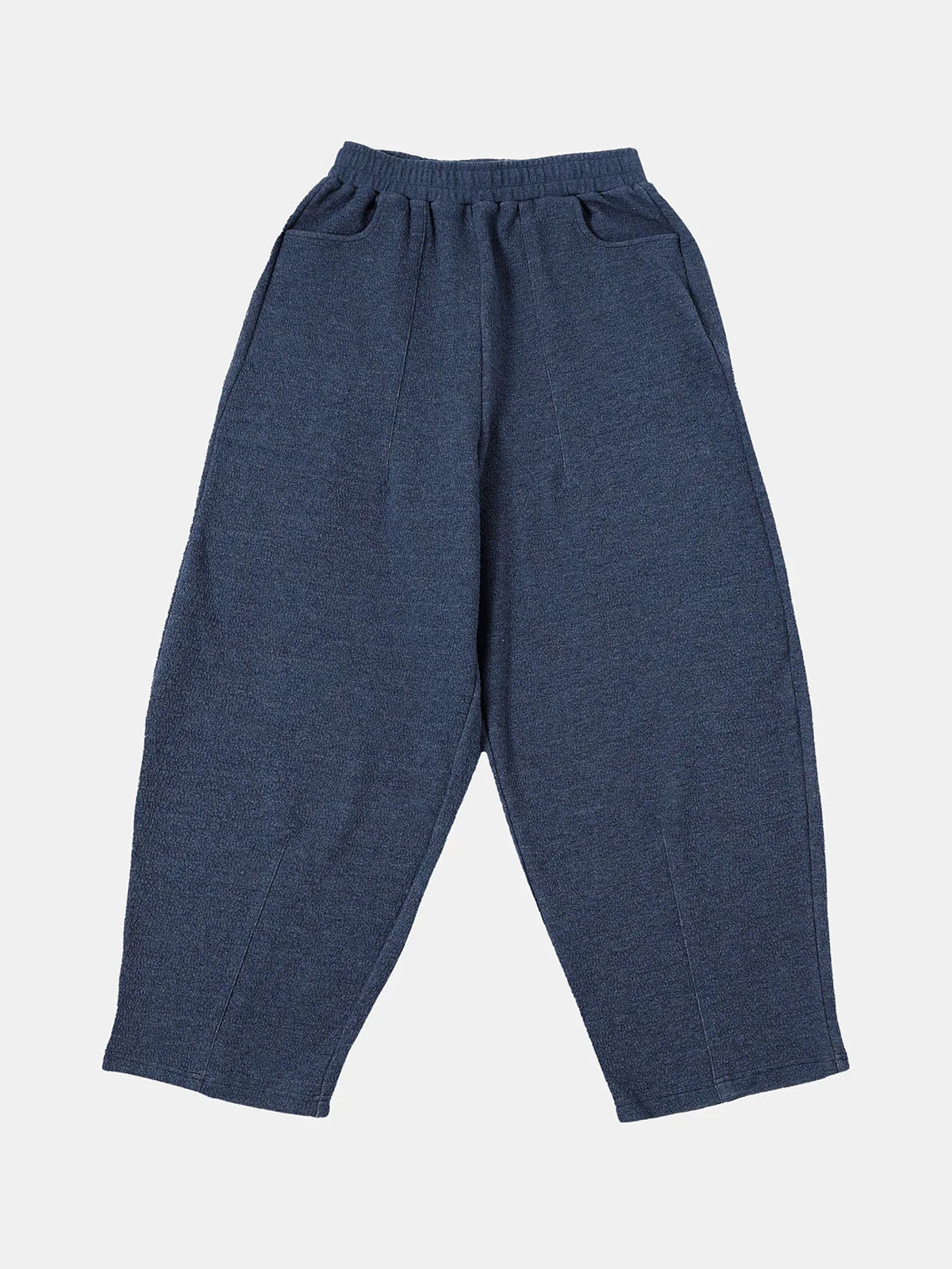 380 GSM COZY BAGGY BUBBLE 'DENIM BLUE' STRAIGHT PANTS