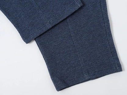 380 GSM COZY BAGGY BUBBLE 'DENIM BLUE' STRAIGHT PANTS