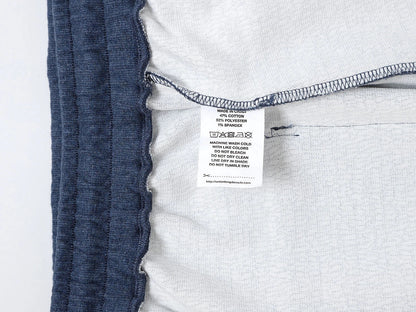 380 GSM COZY BAGGY BUBBLE 'DENIM BLUE' STRAIGHT PANTS
