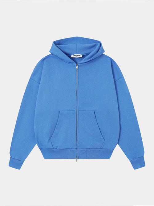 480 GSM TERRY BOX 'BRIGHT BLUE' ZIP-UP HOODIE