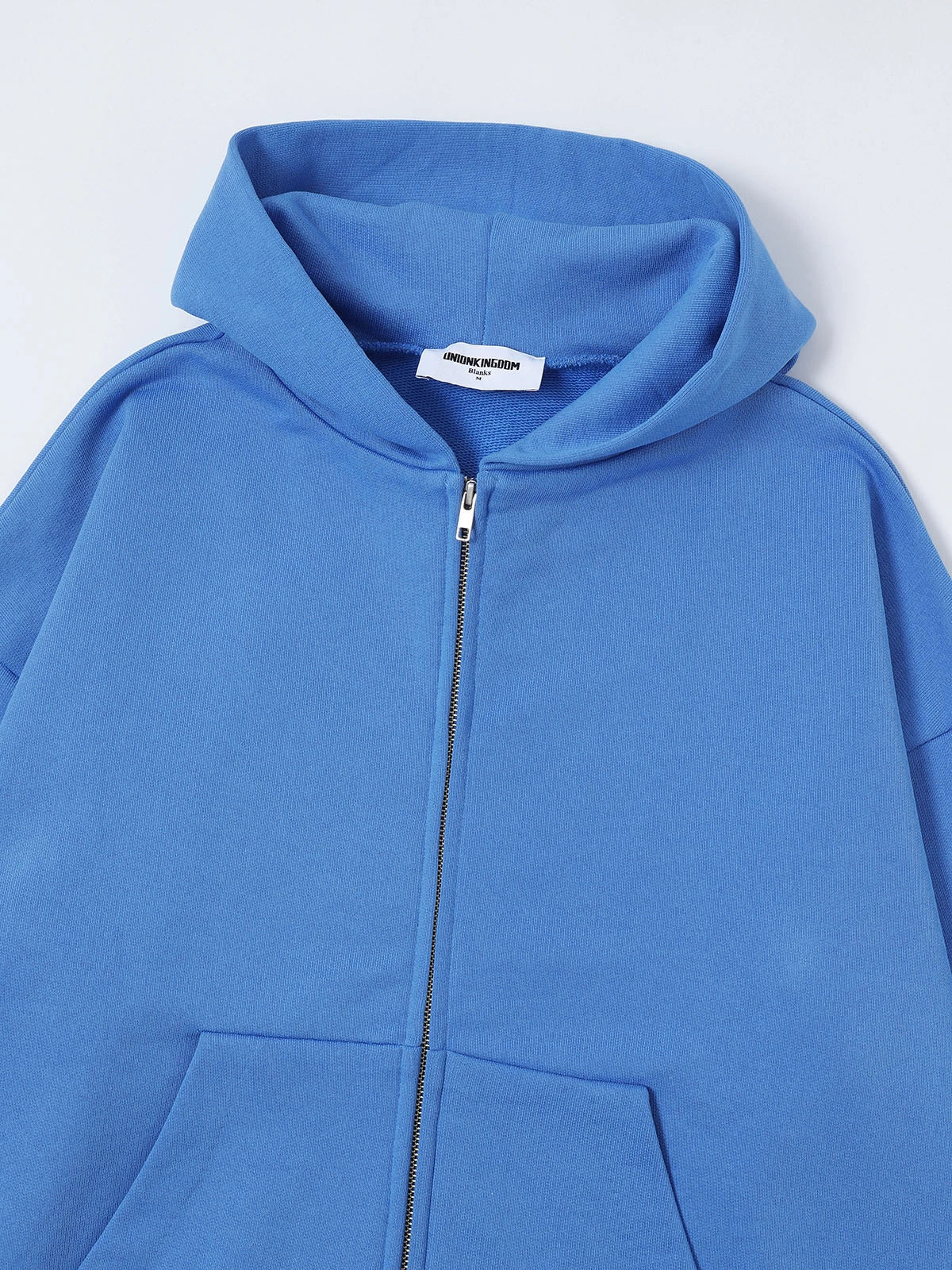 480 GSM TERRY BOX 'BRIGHT BLUE' ZIP-UP HOODIE