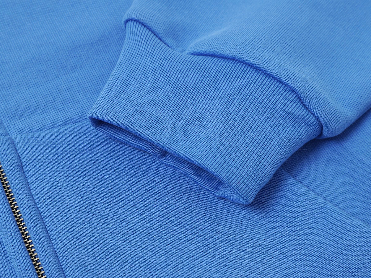 480 GSM TERRY BOX 'BRIGHT BLUE' ZIP-UP HOODIE
