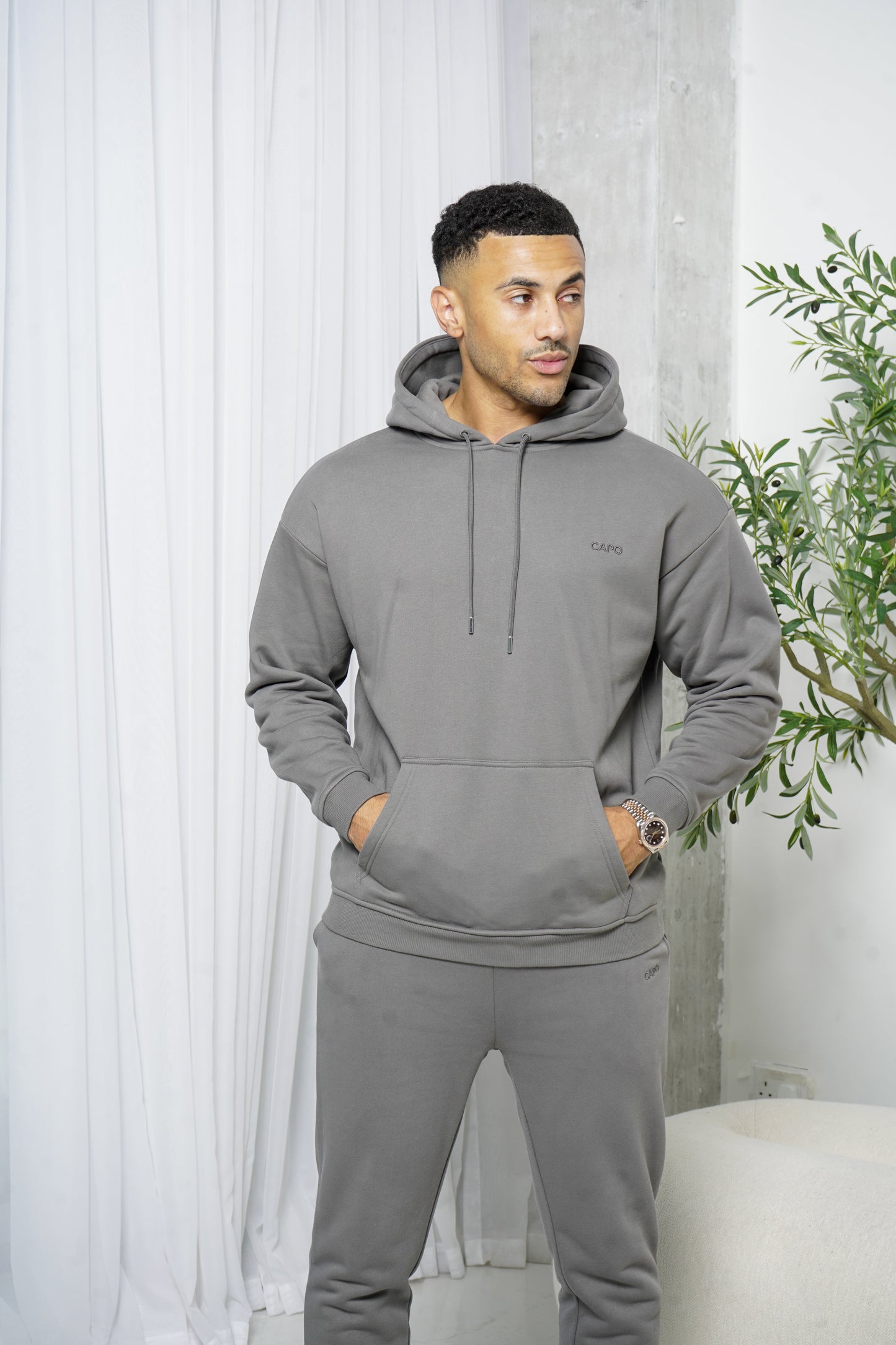 Capo Tracksuit Overhead Hoodie - Charcoal