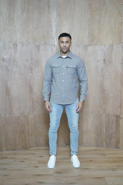 Capo Zack Overshirt - Grey/Brown