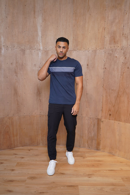 Capo Smart Cuffed Cargo Pants - Black