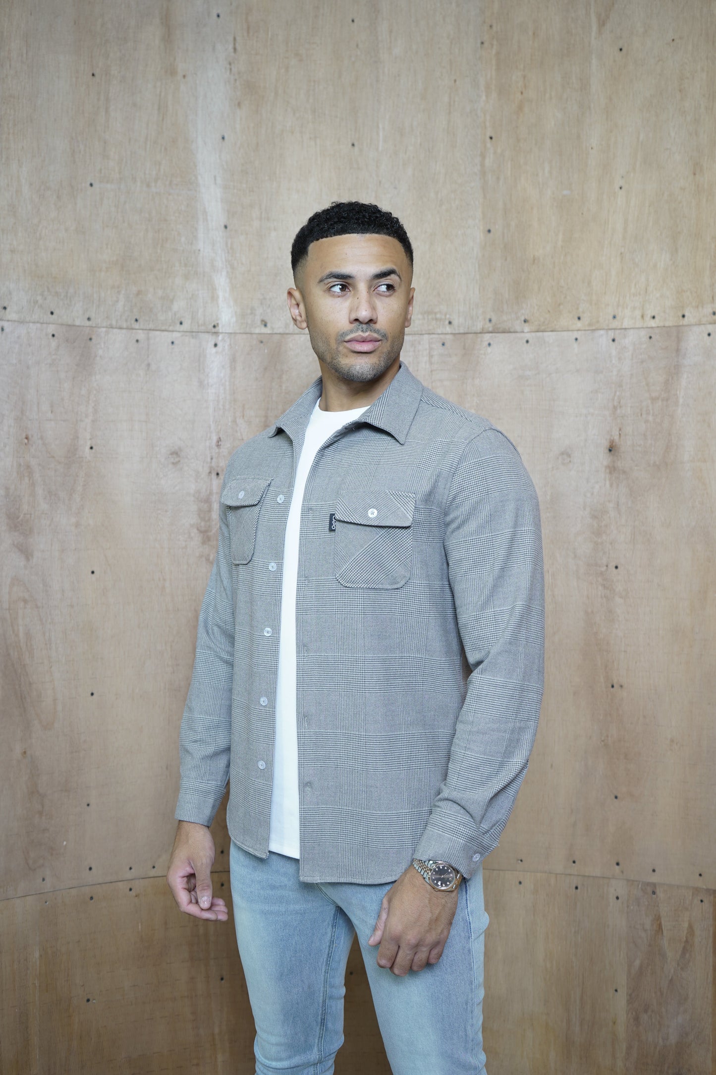 Capo Zack Overshirt - Grey/Brown