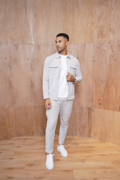 Capo Utility Overshirt - Light Grey