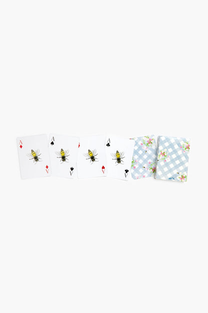 Bumble Bee Gingham Playing Cards