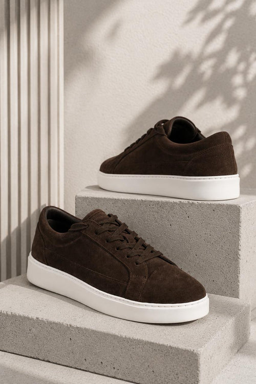 Capo Oxford Suede Trainer - Brown