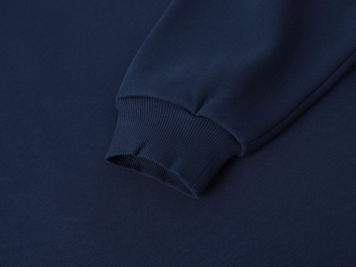 500 GSM BOXY CROPPED 'DENIM BLUE' HOODIE