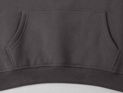360 GSM CROPPED FIT 'FOG GRAY' HOODIE