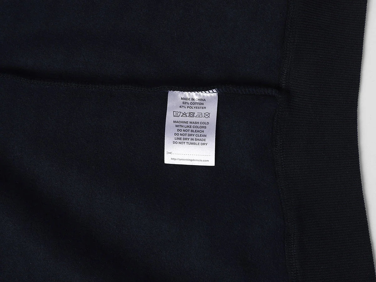 360 GSM CROPPED FIT 'NAVY BLUE' ZIP-UP HOODIE