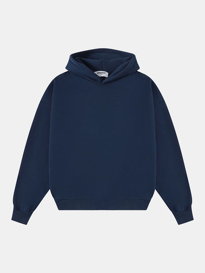 500 GSM BOXY CROPPED 'DENIM BLUE' HOODIE