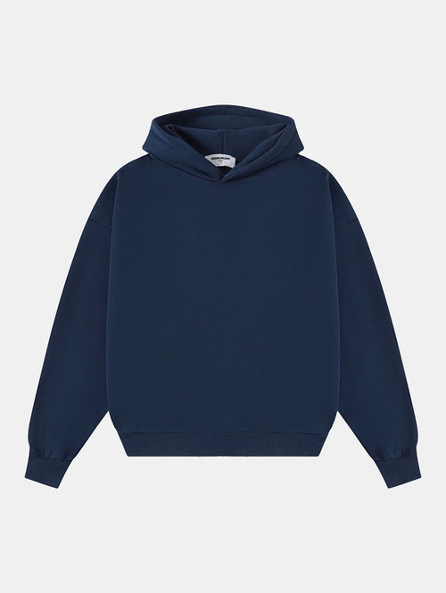 500 GSM BOXY CROPPED 'DENIM BLUE' HOODIE