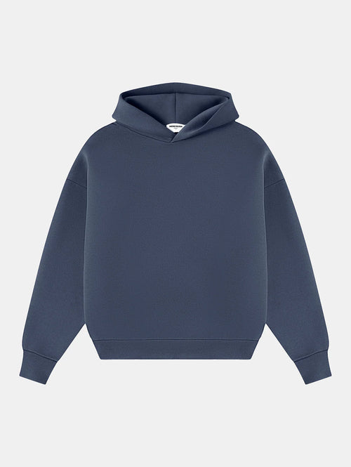 630 GSM BOXY CROPPED FIT 'GRAY BULE' HOODIE