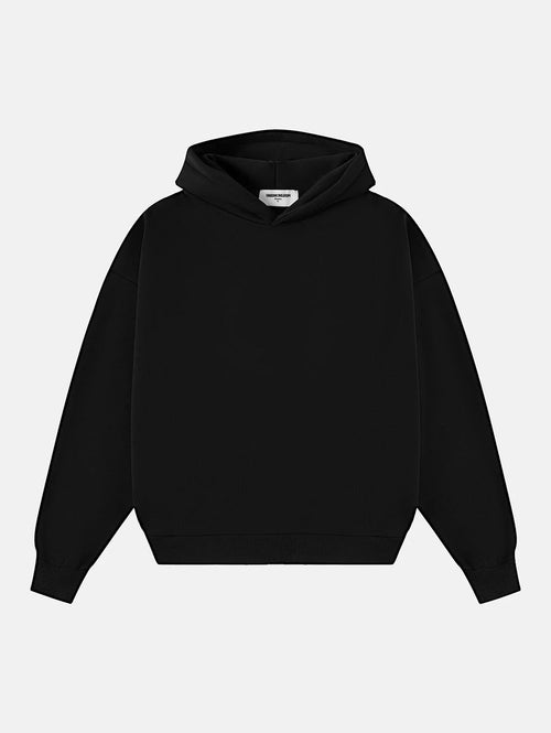 500 GSM BOXY CROPPED 'BLACK' HOODIE