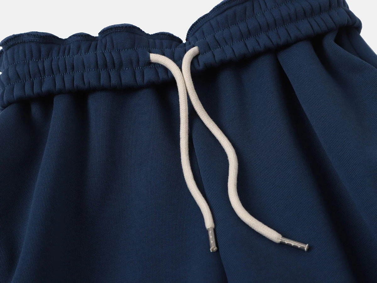500 GSM LOOSE FIT WIDE LEG 'DENIM BLUE' SWEATPANTS