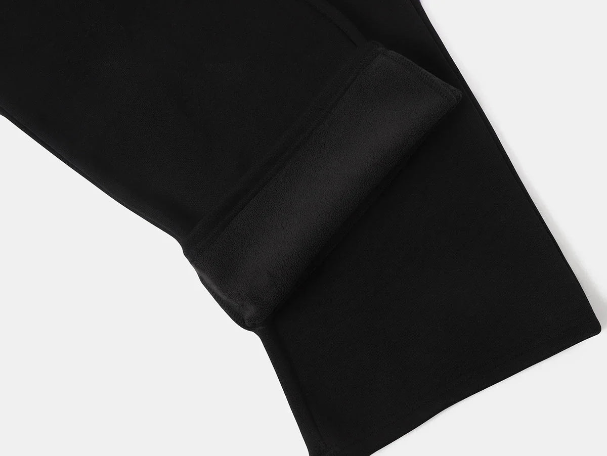 500 GSM LOOSE FIT WIDE LEG 'BLACK' SWEATPANTS