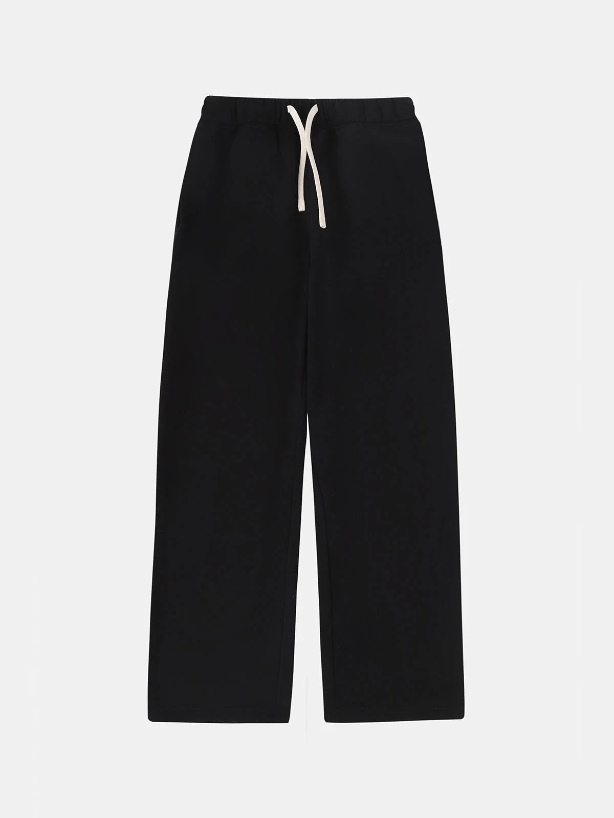 360 GSM NORMAL FIT STRAIGHT 'BLACK' PANTS