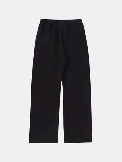 360 GSM NORMAL FIT STRAIGHT 'BLACK' PANTS