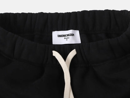 360 GSM NORMAL FIT STRAIGHT 'BLACK' PANTS