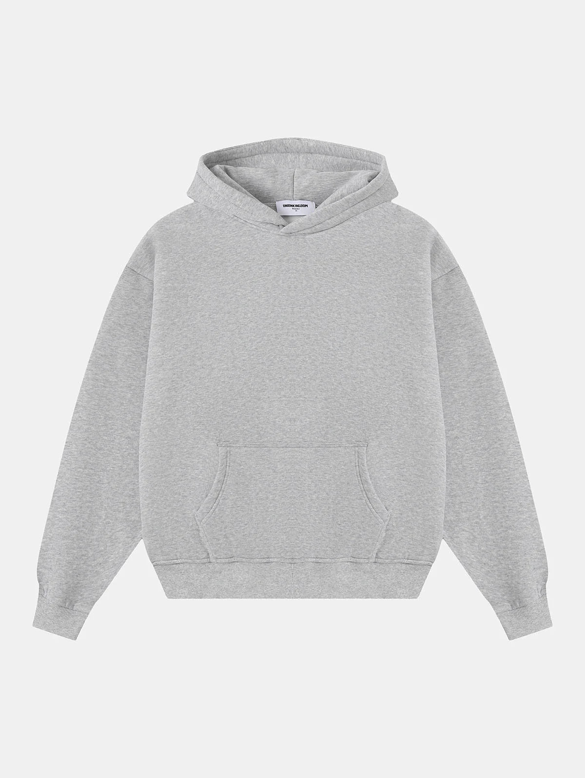 360 GSM CROPPED FIT 'FLOWER GRAY' HOODIE