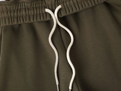 500 GSM LOOSE FIT WIDE LEG 'OLIVE' SWEATPANTS
