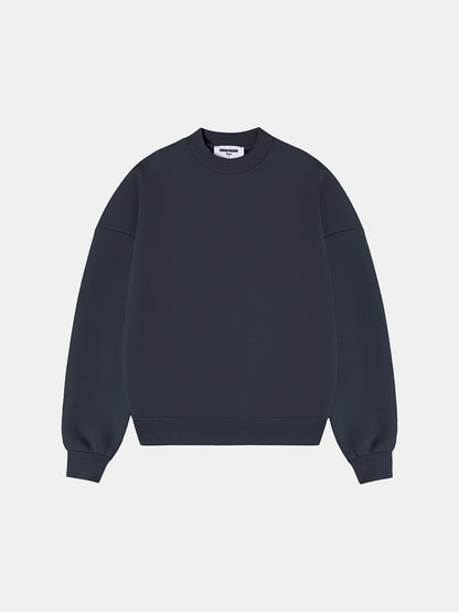 630 GSM BOXY CROPPED FIT 'STONE COAL' CREWNECK