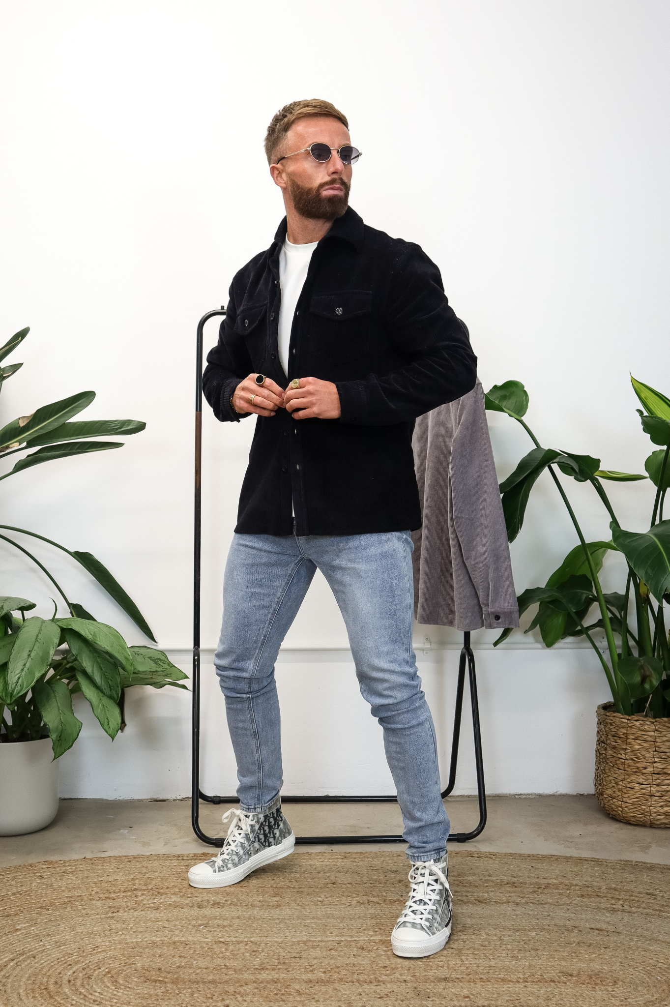 Capo CORD OVERSHIRT - Black