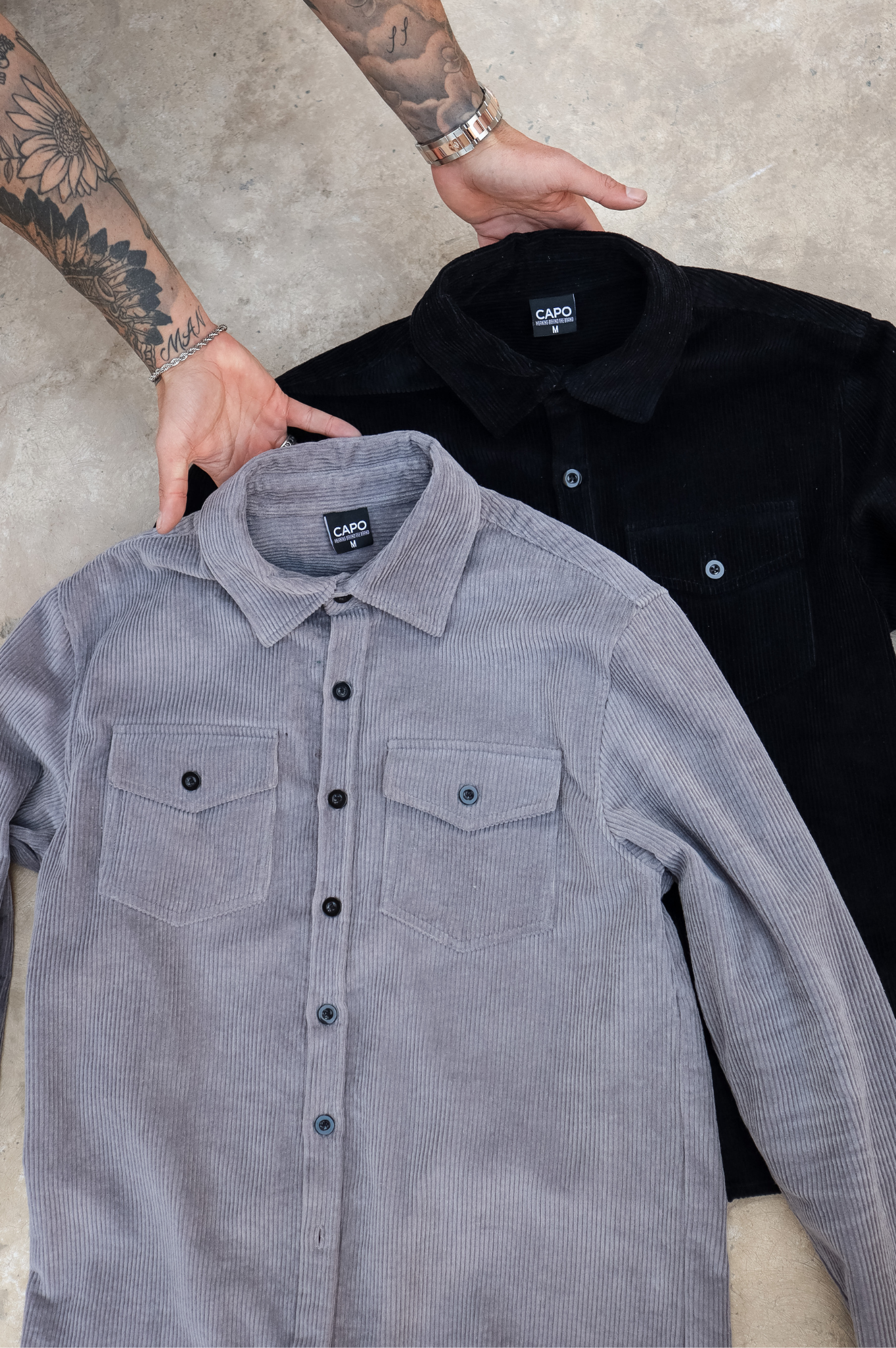 Capo CORD OVERSHIRT - Black